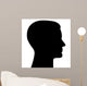 Male head sideways in profile - vector and exempted Wall Decal