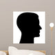 Male head sideways in profile - vector and exempted Wall Decal