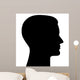 Male head sideways in profile - vector and exempted Wall Decal