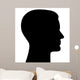 Male head sideways in profile - vector and exempted Wall Decal