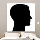 Male head sideways in profile - vector and exempted Wall Decal