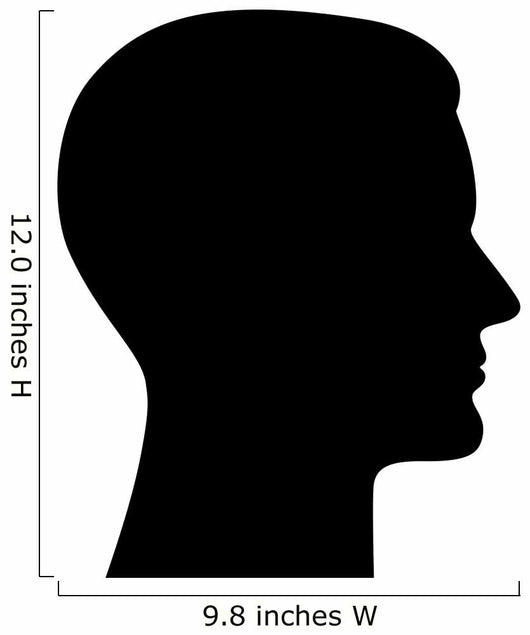Male head sideways in profile - vector and exempted Wall Decal
