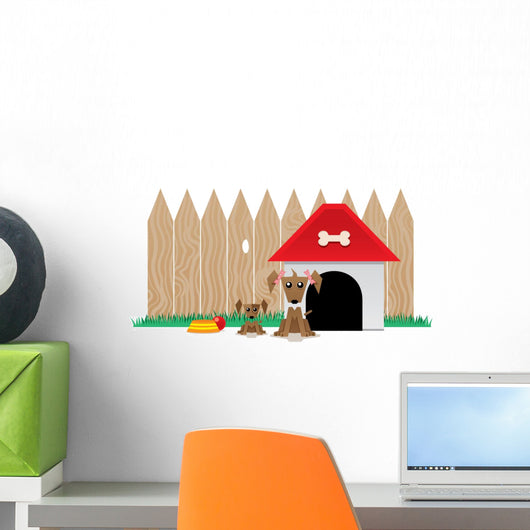 Mother dog and her puppy Wall Decal