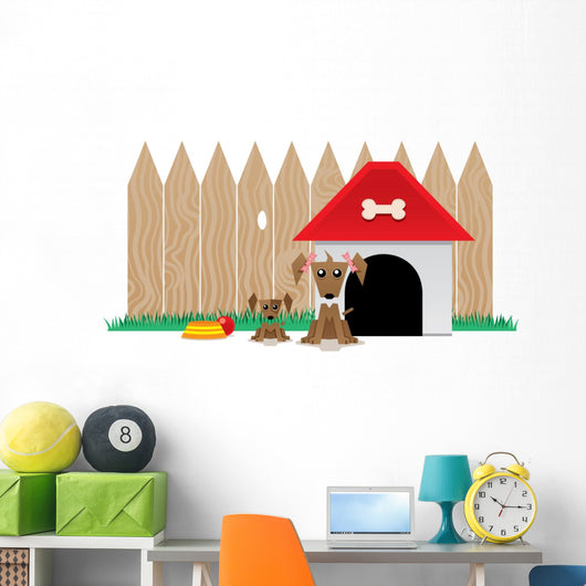 Mother dog and her puppy Wall Decal