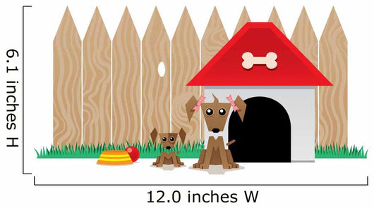 Mother dog and her puppy Wall Decal