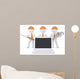 Team 3d humans with tools near the laptop Wall Decal