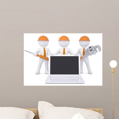 Team 3D Humans with Wall Decal shown on a wall