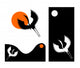 Silhouette Heron Suitable as Wall Mural