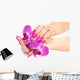 Female Hands with Orchid Wall Decal