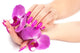 Female Hands with Orchid Wall Decal