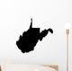 map of West Virginia, USA Wall Decal