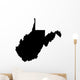 map of West Virginia, USA Wall Decal