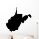 map of West Virginia, USA Wall Decal