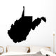 map of West Virginia, USA Wall Decal