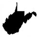 map of West Virginia, USA Wall Decal
