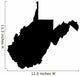 map of West Virginia, USA Wall Decal