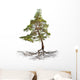 Green Single Pine with Wall Decal