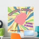 Cotton Candy Vintage Poster Wall Mural