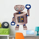 A Brown Robot Wall Decal