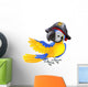 Parrot pirate character Wall Decal