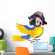 Parrot pirate character Wall Decal