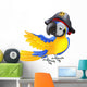 Parrot pirate character Wall Decal