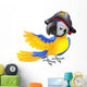 Parrot pirate character Wall Decal