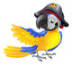 Parrot pirate character Wall Decal