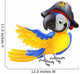Parrot pirate character Wall Decal