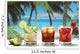 alcohol cocktails with fruits on white exotic sea Wall Mural