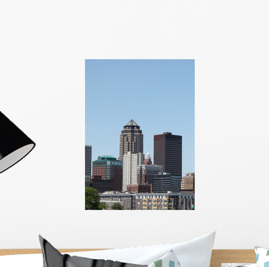 Downtown Des Moines Iowa Wall Decal