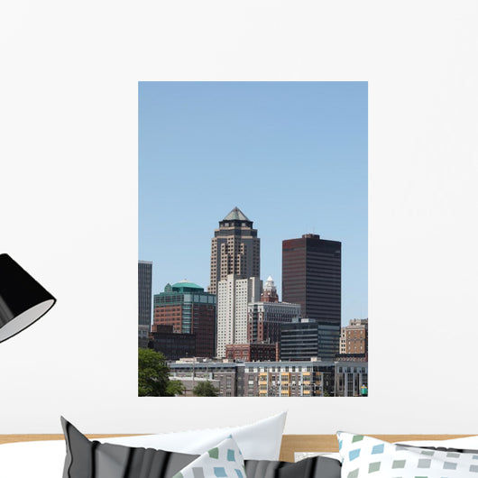 Downtown Des Moines Iowa Wall Decal