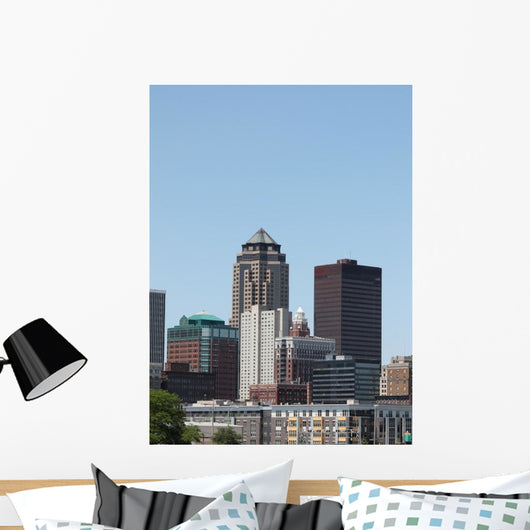 Downtown Des Moines Iowa Wall Decal