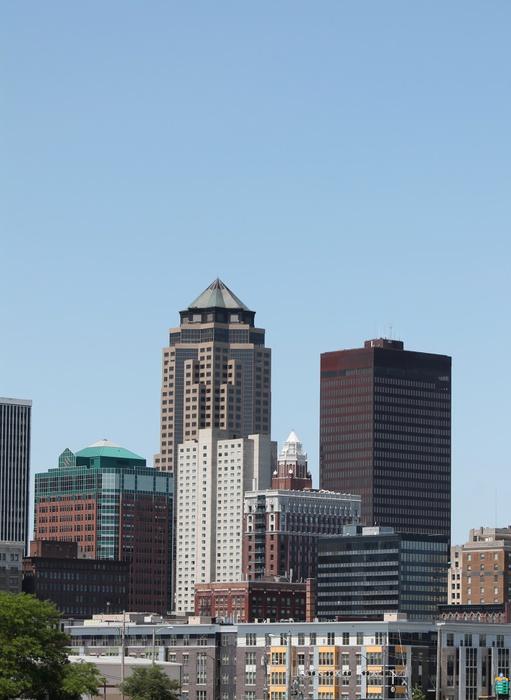 Downtown Des Moines Iowa Wall Decal