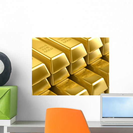 Gold Bars Wall Mural