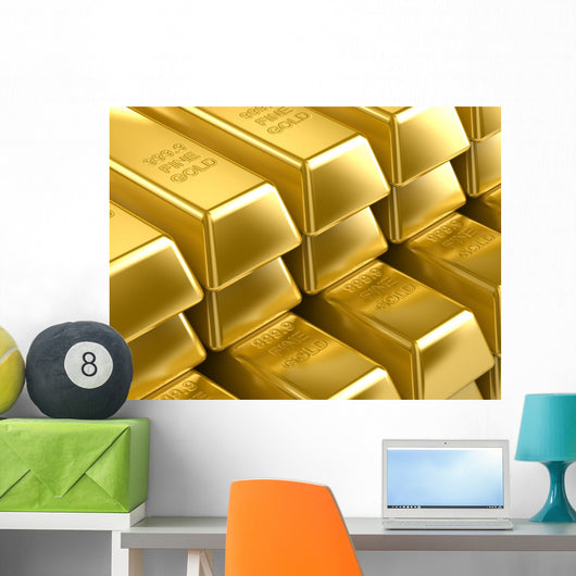 Gold Bars Wall Mural