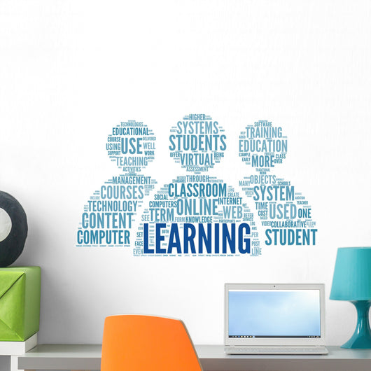 Learning concept in word tag cloud Wall Decal