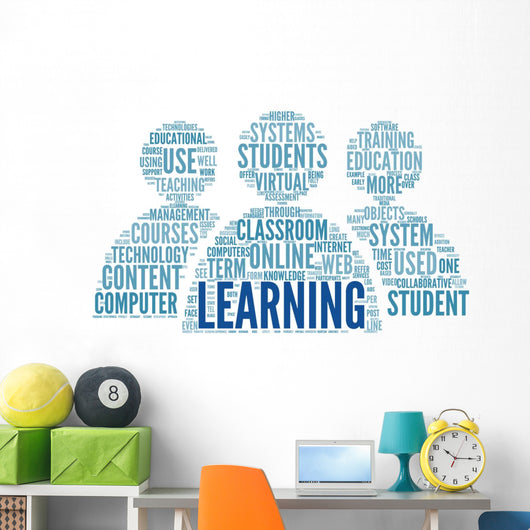 Learning concept in word tag cloud Wall Decal