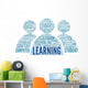 Learning concept in word tag cloud Wall Decal