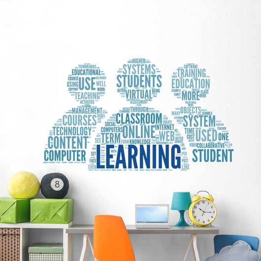 Learning concept in word tag cloud Wall Decal