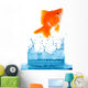 Goldfish is jumping Wall Mural