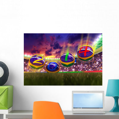 World Cup 2014 shown on a wall