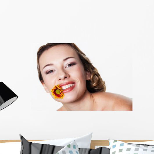 Smile with Dental Braces Wall Mural