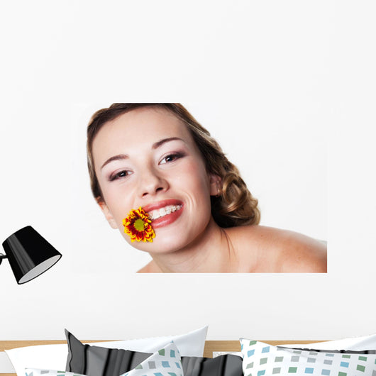 Smile with Dental Braces Wall Mural