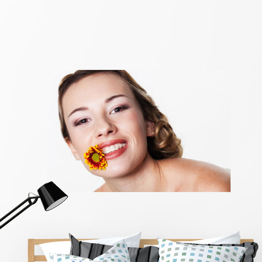 Smile with Dental Braces Wall Mural