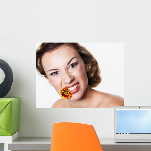 Portrait with Dental Braces Wall Mural