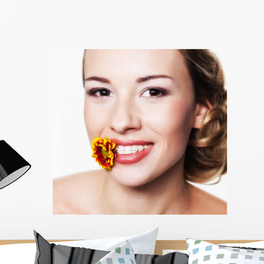 Portrait with Dental Braces Wall Mural