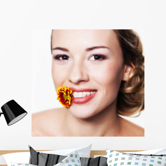 Portrait with Dental Braces Wall Mural
