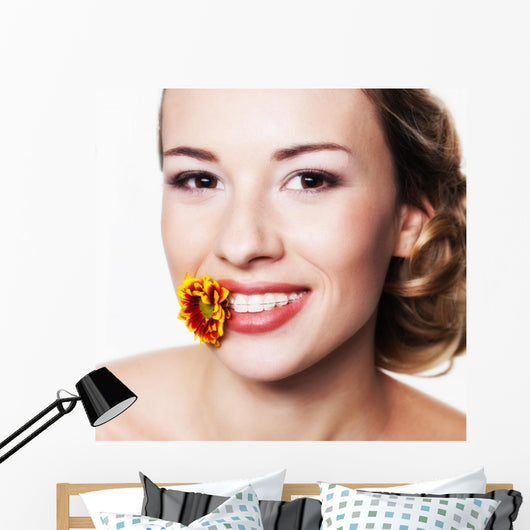 Portrait with Dental Braces Wall Mural