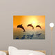 Jumping Dolphins Wall Mural